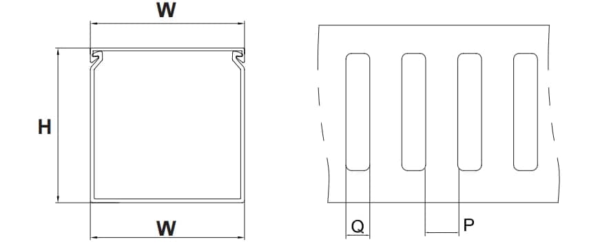Wide Close Slot Wiring Duct B